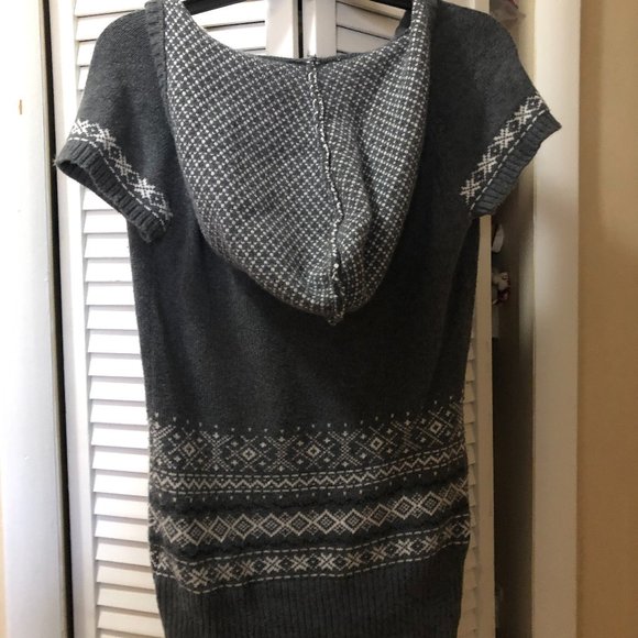 Gray KNIT short Sleeve CARDIGAN SWEATER Sonoma Life and Style Sz M - Picture 2 of 2